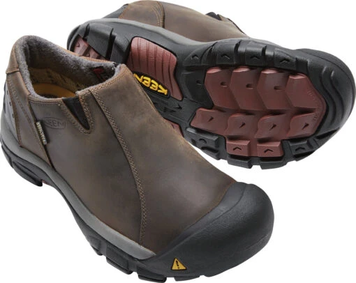 'Keen Outdoor' Men's Brixen Low 200GR WP Slip On - Slate Black / Madder Brown -Shoes Boot Store 1002269 PPS