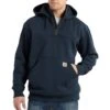 'Carhartt' Men's Rain Defender®Paxton Heavyweight 1/4 Zip Hooded Mock Sweatshirt - Navy -Shoes Boot Store 100617472 MF18 1024x1024@2x