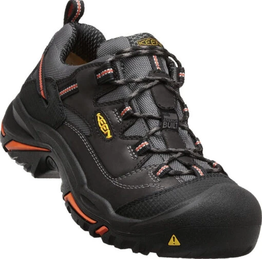 'Keen Utility' Men's Braddock Low Steel Toe - Black / Grey / Orange -Shoes Boot Store 1011244 3Q