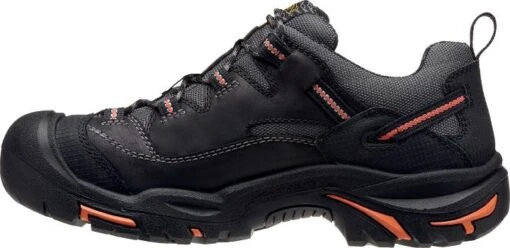 'Keen Utility' Men's Braddock Low Steel Toe - Black / Grey / Orange -Shoes Boot Store 1011244 P2