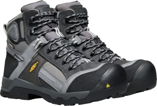 'Keen Utility' Men's 6" Davenport 400GR SR WP Comp Toe - Magnet / Steel Grey -Shoes Boot Store 1017804 PLA
