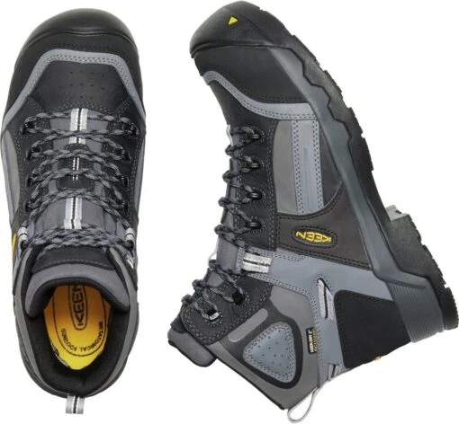 'Keen Utility' Men's 6" Davenport 400GR SR WP Comp Toe - Magnet / Steel Grey -Shoes Boot Store 1017804 PLD