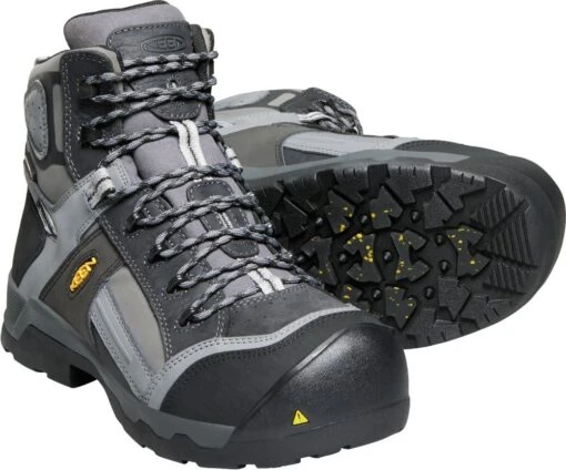 'Keen Utility' Men's 6" Davenport 400GR SR WP Comp Toe - Magnet / Steel Grey -Shoes Boot Store 1017804 PPS