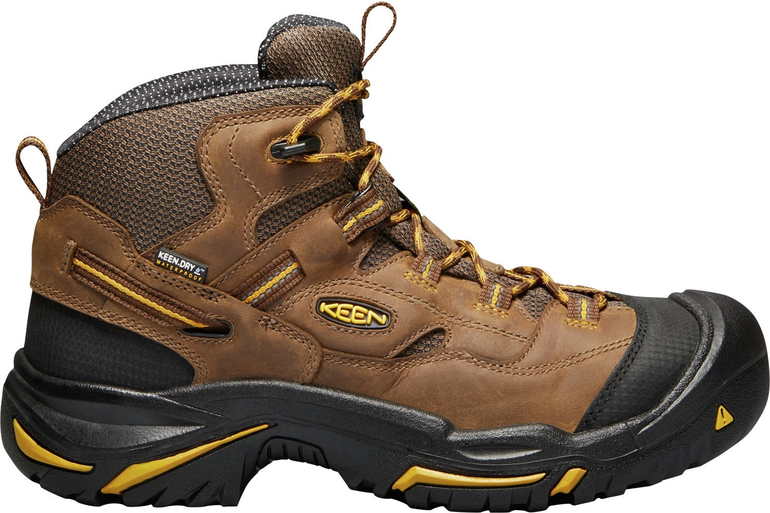 'Keen Utility' Men's Braddock Mid EH WP Soft Toe - Cascade Brown / Yellow / Black 3 'Keen Utility' Men's Braddock Mid EH WP Soft Toe - Cascade Brown / Yellow / Black