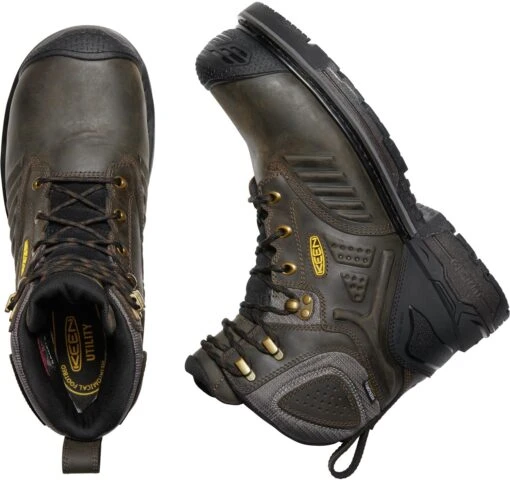 'Keen Utility' Men's 6" Philadelphia WP Comp Toe - Cascade Brown / Black -Shoes Boot Store 1022110 PLD