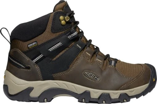 'Keen Outdoor' Men's Steens WP Leather Mid Hiker - Canteen / Black -Shoes Boot Store 1022327 P