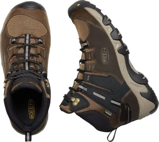 'Keen Outdoor' Men's Steens WP Leather Mid Hiker - Canteen / Black -Shoes Boot Store 1022327 PLD