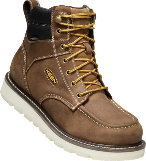 'Keen Utility' Men's 6" Cincinnati EH WP Soft Toe - Belgian / Sandshell -Shoes Boot Store 1023223 3Q