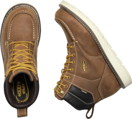 'Keen Utility' Men's 6" Cincinnati EH WP Soft Toe - Belgian / Sandshell -Shoes Boot Store 1023223 PLD