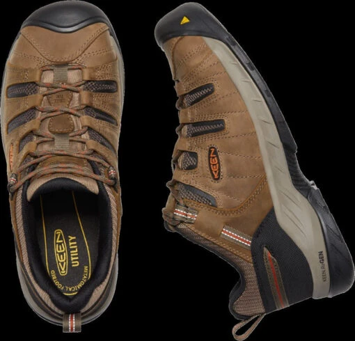 'Keen Utility' Men's Flint II EH Steel Toe - Shitake / Rust -Shoes Boot Store 1023268 PLD
