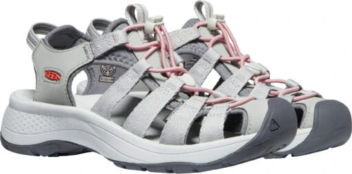 'Keen Outdoor' Women's Astoria West Sandal - Grey / Coral -Shoes Boot Store 1023589 PLA