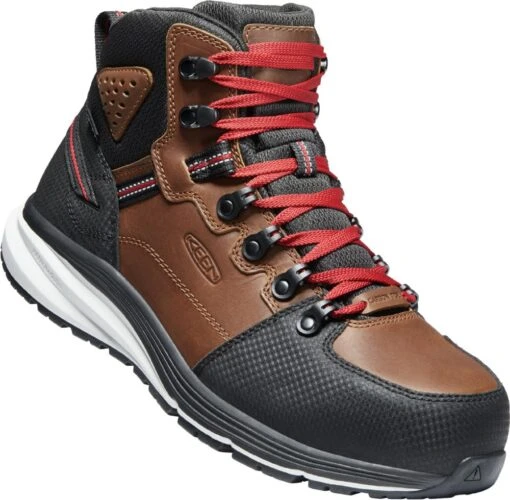 'Keen Utility' Men's Red Hook EH WP Comp Toe Hiker - Tobacco / Black -Shoes Boot Store 1024576 3Q