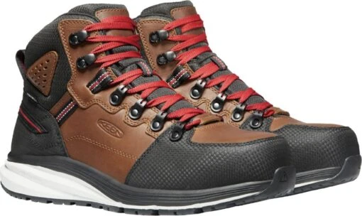 'Keen Utility' Men's Red Hook EH WP Comp Toe Hiker - Tobacco / Black -Shoes Boot Store 1024576 PLA
