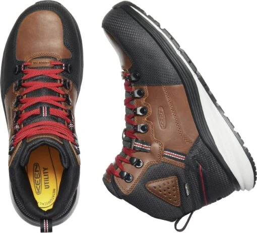 'Keen Utility' Men's Red Hook EH WP Comp Toe Hiker - Tobacco / Black -Shoes Boot Store 1024576 PLD