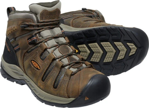 'Keen Utility' Men's Flint II Mid EH WP Soft Toe - Black Olive / Brindle -Shoes Boot Store 1025613 PPS