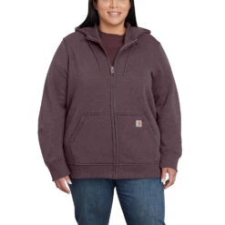 'Carhartt' Women's Clarksburg Full Zip Hoodie - Blackberry Heather -Shoes Boot Store 102788 V27 WS22P b 1 1024x1024@2x