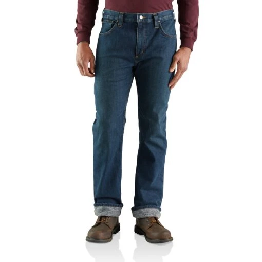 'Carhartt' Men's Rugged Flex Relaxed Knit Lined Straight Jean - Superior -Shoes Boot Store