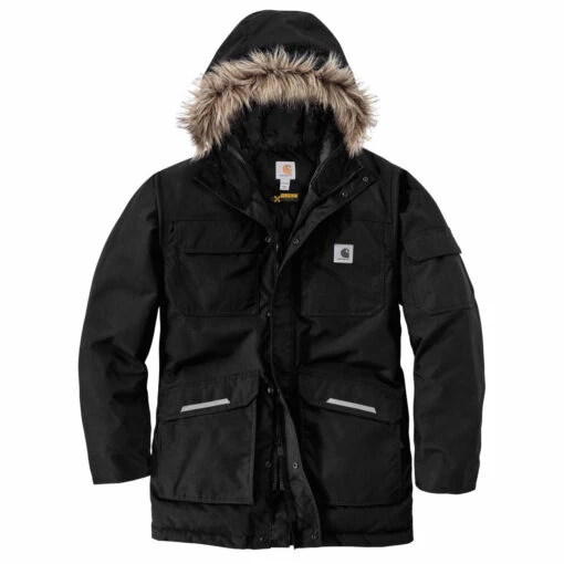'Carhartt' Men's Yukon Extremes® Insulated Parka - Black -Shoes Boot Store