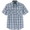 'Carhartt' Men's Rugged Flex Relaxed Fit Lightweight Snap Front Short Sleeve Plaid - Steel Blue -Shoes Boot Store 105198 437 MS22 e 2 1024x1024@2x