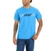'Carhartt' Men's Force® Relaxed Fit Midweight Block Logo T-Shirt - Azure Blue -Shoes Boot Store 105203 HA6 MS23 b 1024x1024@2x