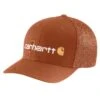 'Carhartt' Men's Rugged Flex Fitted Canvas Mesh-Back Logo Graphic Cap - Burnt Sienna -Shoes Boot Store 105353 227 Mf22 e 2 1024x1024@2x