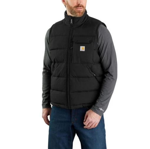 'Carhartt' Men's Montana Loose Fit Insulated Vest - Black -Shoes Boot Store
