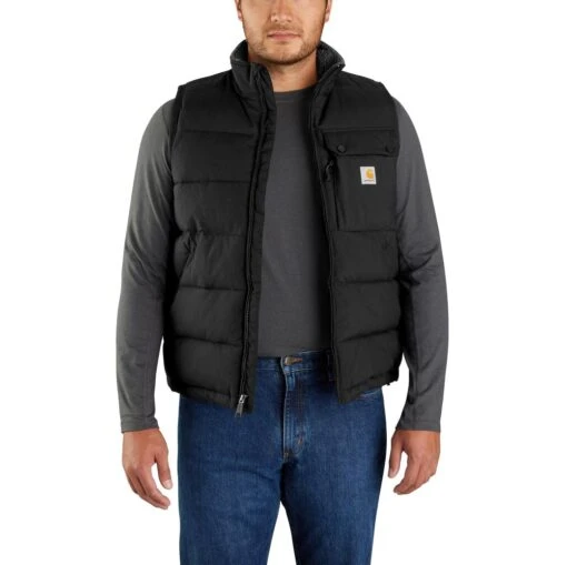'Carhartt' Men's Montana Loose Fit Insulated Vest - Black -Shoes Boot Store
