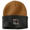 'Carhartt' Men's Knit Camo Patch Beanie - Carhartt Brown -Shoes Boot Store 105523 BRN MF22 e 1024x1024@2x