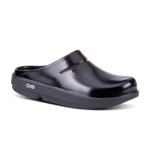 'OOFOS' Women's OOcloog Luxe Clog - Black -Shoes Boot Store