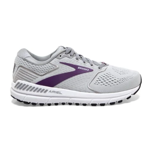 'Brooks' Women's Ariel 20 - Oyster / Alloy / Grape -Shoes Boot Store