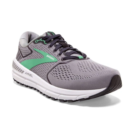 'Brooks' Women's Ariel 20 - Alloy / Blackened Pearl / Green -Shoes Boot Store