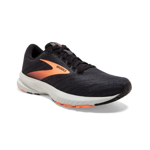 'Brooks' Women's Launch 7 - Black / Cantaloupe -Shoes Boot Store