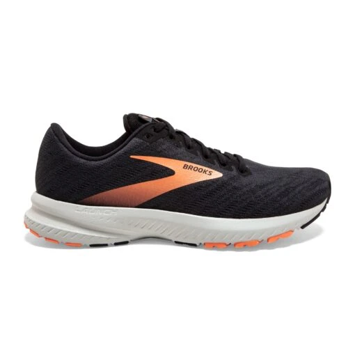 'Brooks' Women's Launch 7 - Black / Cantaloupe -Shoes Boot Store