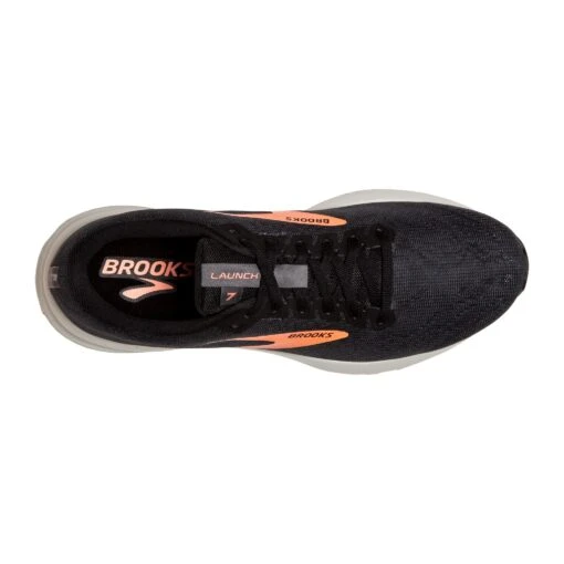 'Brooks' Women's Launch 7 - Black / Cantaloupe -Shoes Boot Store