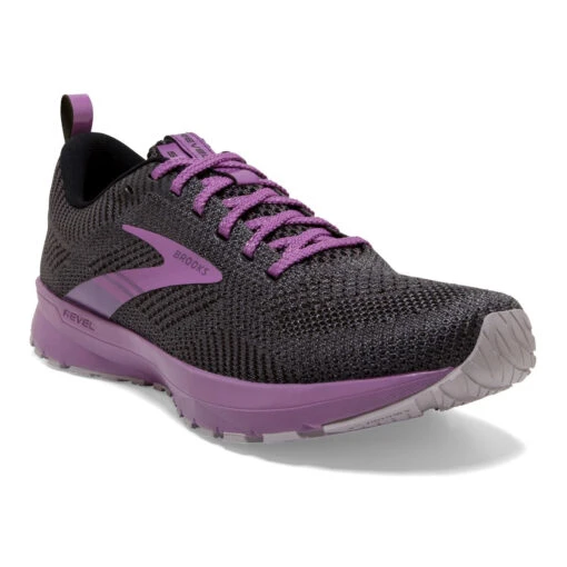 'Brooks' Women's Revel 5 - Black / Ebony / Pale Pansy -Shoes Boot Store