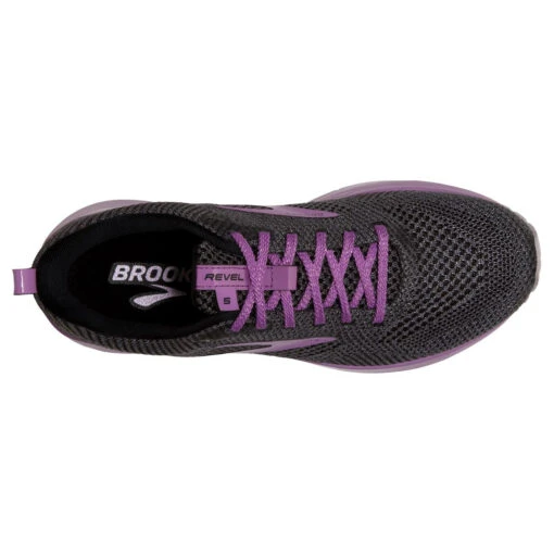 'Brooks' Women's Revel 5 - Black / Ebony / Pale Pansy -Shoes Boot Store
