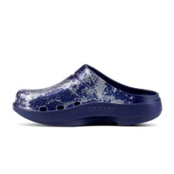 'OOFOS' Women's OOcloog Clog Limited Edition - Navy / Silver Snake -Shoes Boot Store 1203NVYSILSNK shot4 1024x1024@2x