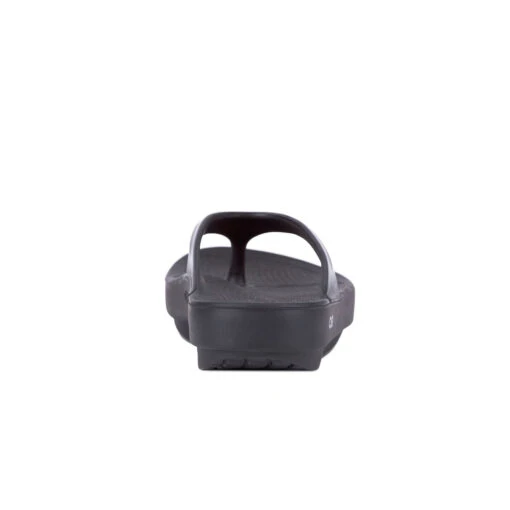 'OOFOS' Women's OOlala Thong - Black Patent -Shoes Boot Store
