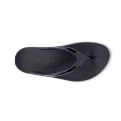 'OOFOS' Women's OOlala Thong - Black Patent -Shoes Boot Store 1400BLK 6 1024x1024@2x