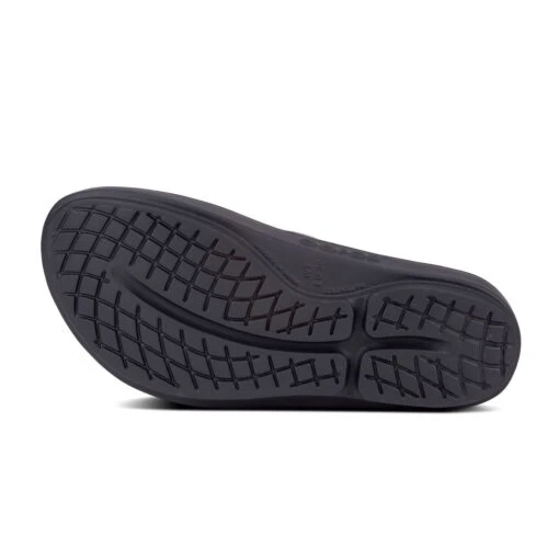 'OOFOS' Women's OOlala Thong - Black Patent -Shoes Boot Store