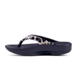 'OOFOS' Women's OOlala Thong Limited Edition - Black / Cheetah -Shoes Boot Store 1403BLKCHEET shot4 1024x1024@2x