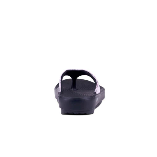 'OOFOS' Women OOlala Luxe Thong - Black / Pink Bandana -Shoes Boot Store