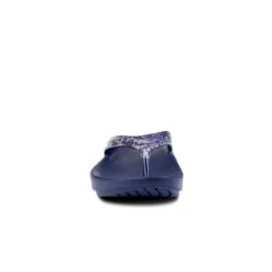 'OOFOS' Women's OOlala Thong Limited Edition - Navy / Silver Snake -Shoes Boot Store 1403NVYSILSNK shot3 1024x1024@2x