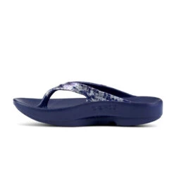 'OOFOS' Women's OOlala Thong Limited Edition - Navy / Silver Snake -Shoes Boot Store 1403NVYSILSNK shot4 1024x1024@2x