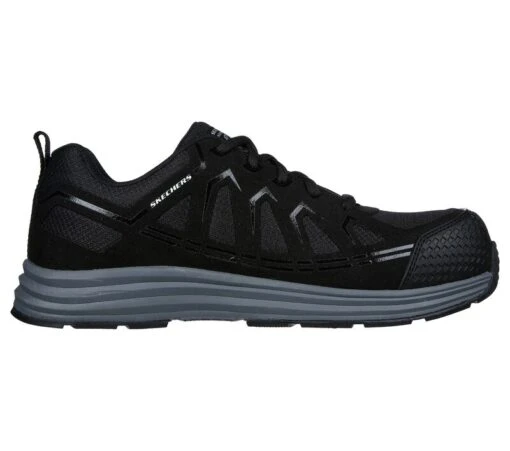 'Skechers' Men's Malad II EH Comp Toe - Black -Shoes Boot Store