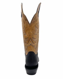 'Hondo Boots' Men's 14" Nubuck Bullhide Western Round Toe - Black / Tan -Shoes Boot Store 22842 1024x1024@2x
