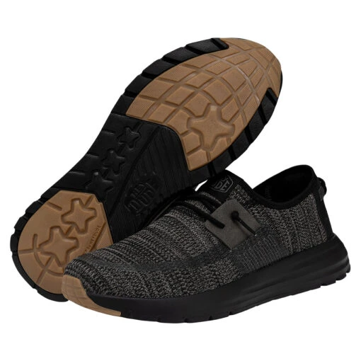 'Hey Dude' Men's Sirocco Sneaker - Black -Shoes Boot Store 40140