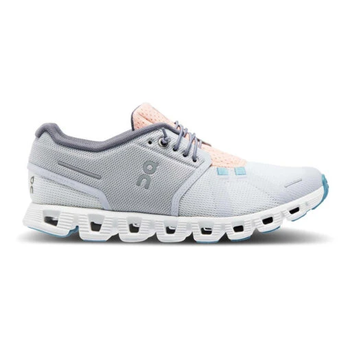 'On Running' Women's Cloud 5 Push - Glacier / Undyed White -Shoes Boot Store