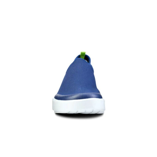 'OOFOS' Women's OOmg EeZee Low Shoe - White / Navy -Shoes Boot Store