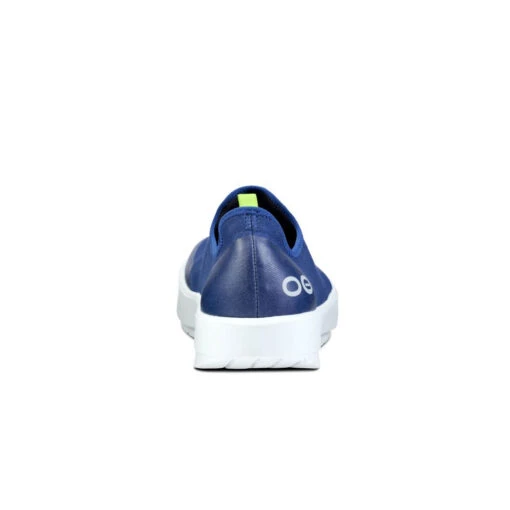 'OOFOS' Women's OOmg EeZee Low Shoe - White / Navy -Shoes Boot Store